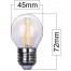 Lampada LED 4W  intensità regolabile da controllo (DIMMERABILE) speciale per catenarie luminose