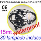 Party Light Led String 15mt da esterno (Catenaria luminosa) con 30 lampade Led