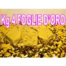 4 kg diFOGLIE D'ORO(CORIANDOLI METALLIZZATI DORATI)da utilizzare solo in  macchine lancia coriandoli