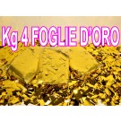 4 kg diFOGLIE D'ORO(CORIANDOLI METALLIZZATI DORATI)da utilizzare solo in  macchine lancia coriandoli