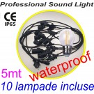 Party Light Led String 5mt da esterno (Catenaria luminosa) con 10 lampade Led