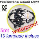 Party Light Led String 5mt da esterno (Catenaria luminosa) con 10 lampade Led