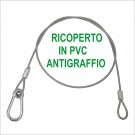 Cavetto di sicurezza anti graffio  in acciaio rivestito di PVC