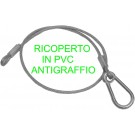 Cavetto di sicurezza anti graffio  in acciaio  da 5 mm rivestito di PVC